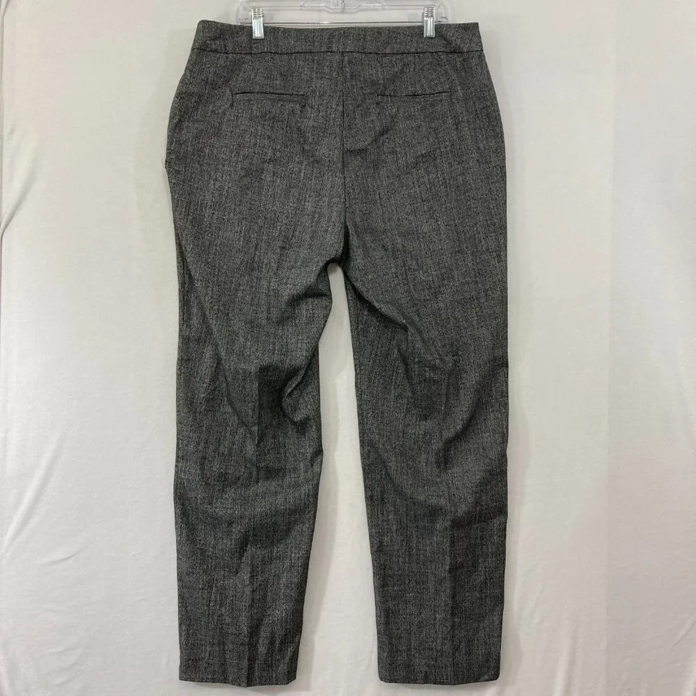 New Jones New York Sydney Pants size 14W Gray Straight Leg Preppy Office Work‎